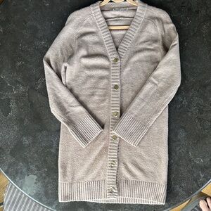 Abercrombie & Fitch Soft Knit Button Cardigan/Sweater Dress in Taupe